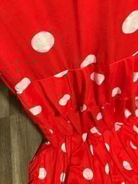 Image 3 of Boohoo long polka dot tier dress