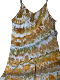 Image 4 of L Woven Wide-Leg Jumpsuit with Pockets in Earthy Golden Agate Ice Dye
