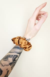 Brass Satin Scrunchie