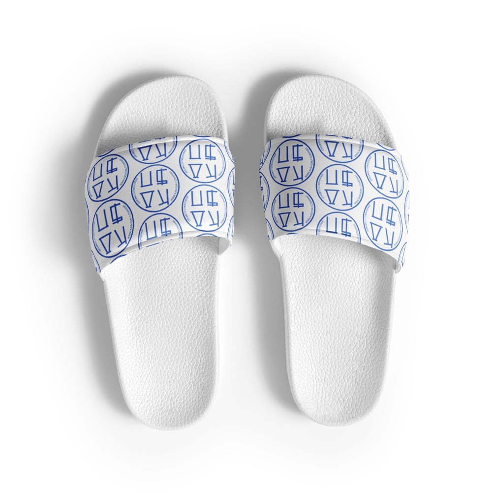 Image of KASHONLY PATTERN WOMEN'S SLIDES-WHITE