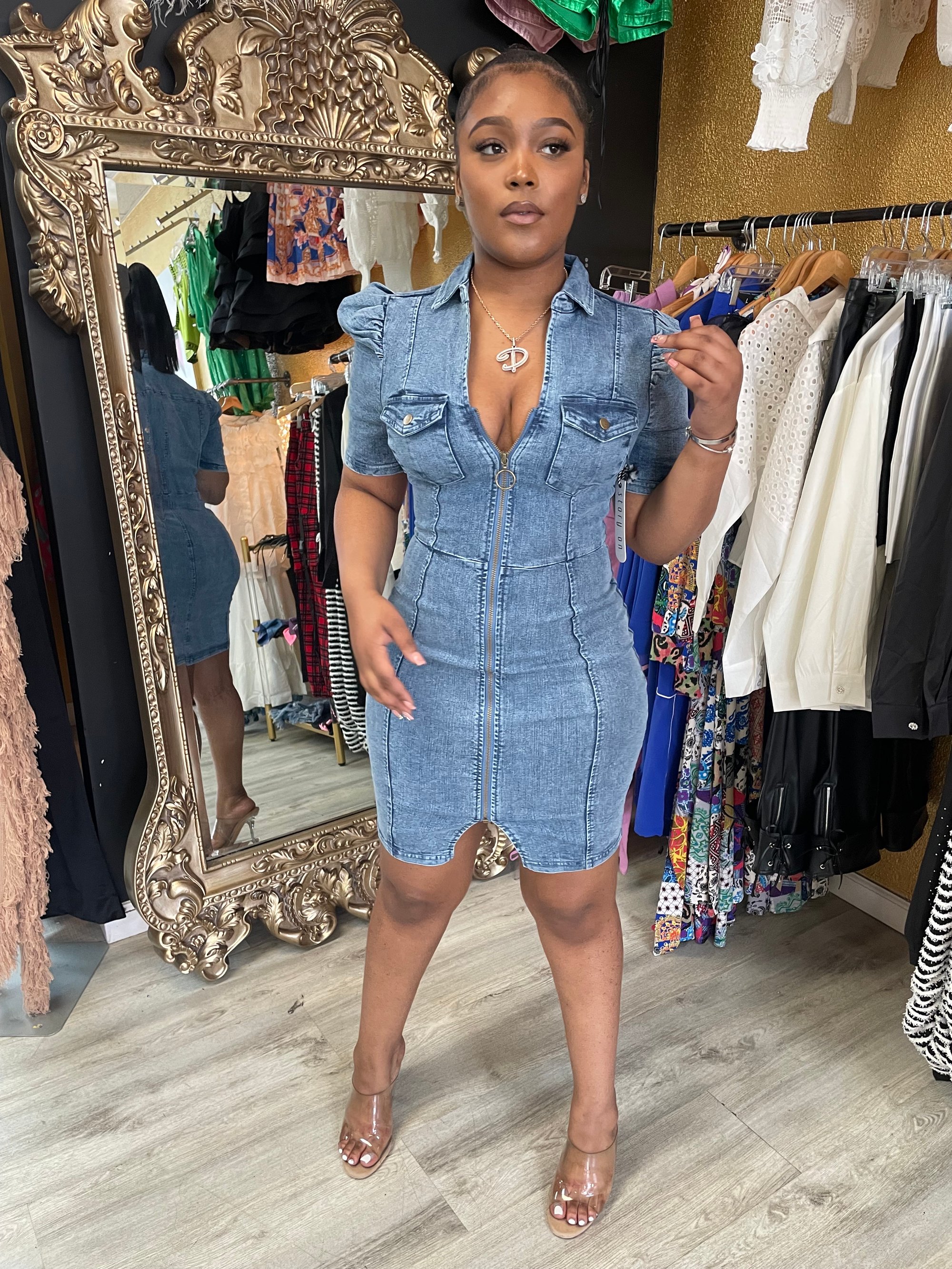 Dainty Denim Dress | U Gotta Have It Boutique Dainty Denim Dress | U Gotta Have It Boutique