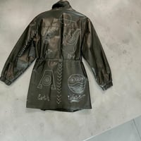 Image 3 of Xanthe Hand-Painted Leather Coat