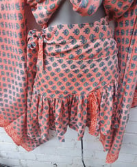 Image 8 of Tulum co ord set-Frill skirt - Peach