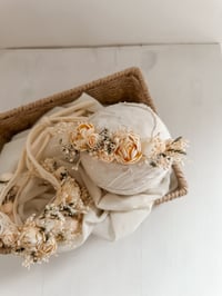 Image 6 of yellow peony & wildflowers halo