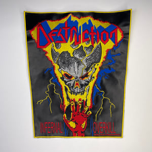 Image of Destruction - Infernal Overkill Embroidery On Faux Leather Back Patch