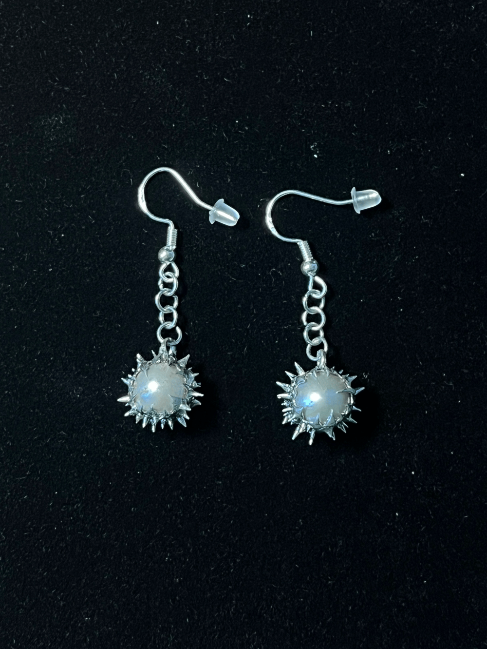 Spiked Pearl Earrings 