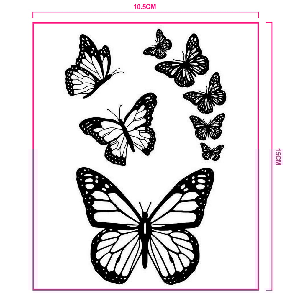 T.O.T butterflies available in black or red