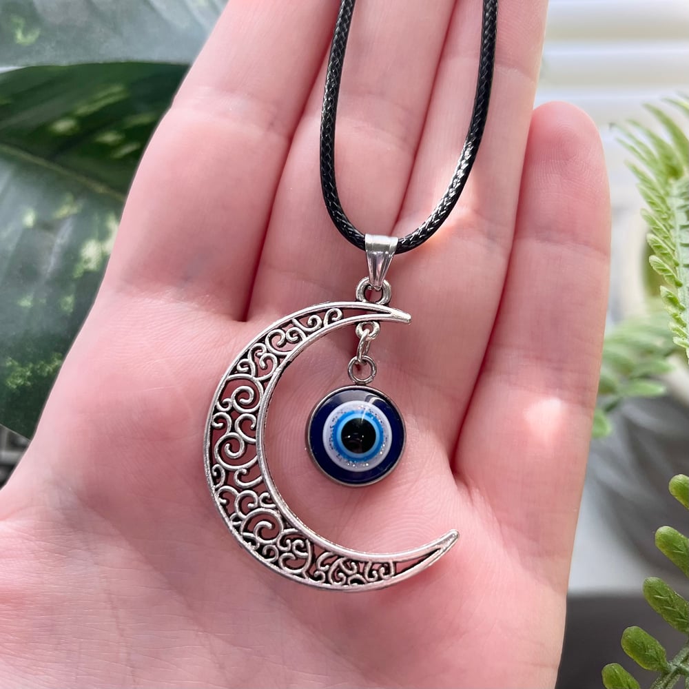 Nazar Moon Necklace