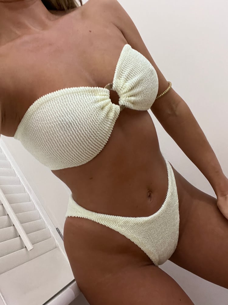 Image of Cream Ring Bandeau Bikini 