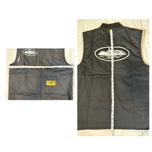 Image of Black Vest With Image of Ship - Large