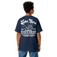 Image 5 of Take Care White Print Kids Tee 