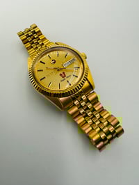 Image 4 of Rado Purple Horse Day Date Gold Dial Gold Plated Automatic Men’s Watch