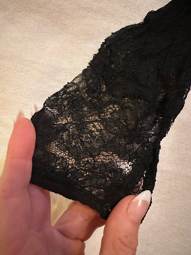 1920s noir tissue silk and handmade lace dress 