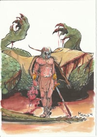 Dragon slayer watercolor