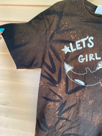 Image 2 of MEDIUM Lets Go Girls Orca Bleach Dye Shirt I1