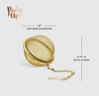 Image 3 of Gold Plated Stainless Steel Tea Infuser Small Mesh Ball