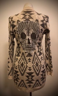Image 2 of Fatal Beauty Series: “Nicole” Southwest peek-a-boo Sugar skull cardigan