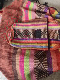 Image 3 of MALIA Mexican Baja woven fabric Backpack - RED