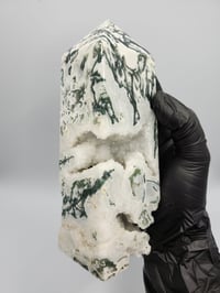 Image 3 of Moss Agate 4 Point Druzy Crystal Towers - 3 Styles