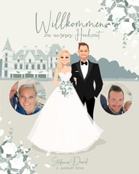 Image 3 of Wedding Welcome Sign With Background