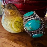 Image 1 of Vintage Fred Harvey 3 stone cuff 