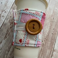 Image 3 of "Love Letters” Quilted Hot/Cold Cup Cozy