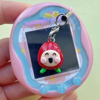 Image 2 of Ichigotchi - Tamagotchi Polymer Clay Charm