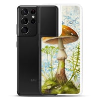 Image 17 of Gorgeous Blue Filigree and Orange Mushroom Fungus Clear Case for Samsung®