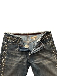 Image 4 of Voyage London crystal studded boyfriend jeans