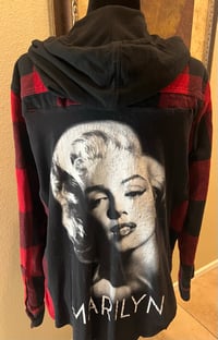 Vintage Red/Black Hoodie Flannel Marilyn Monroe