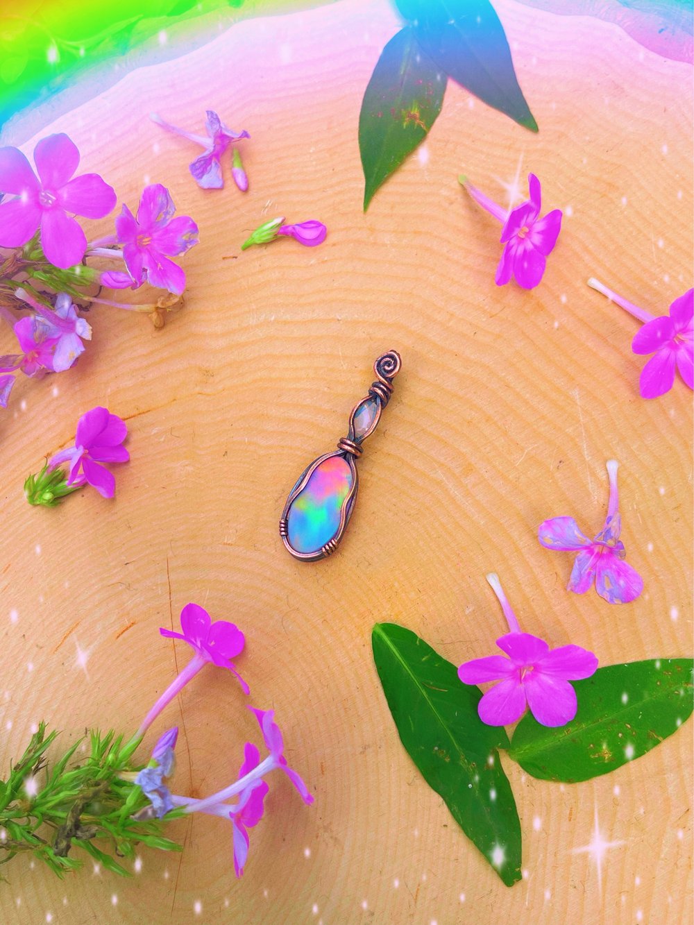 Aurora Opal Oval Pendant ✨