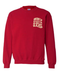 Image 1 of DALLAS STAR CREWNECK (RED/CRM)