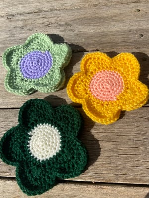 Image of Crochet Flower Coasters