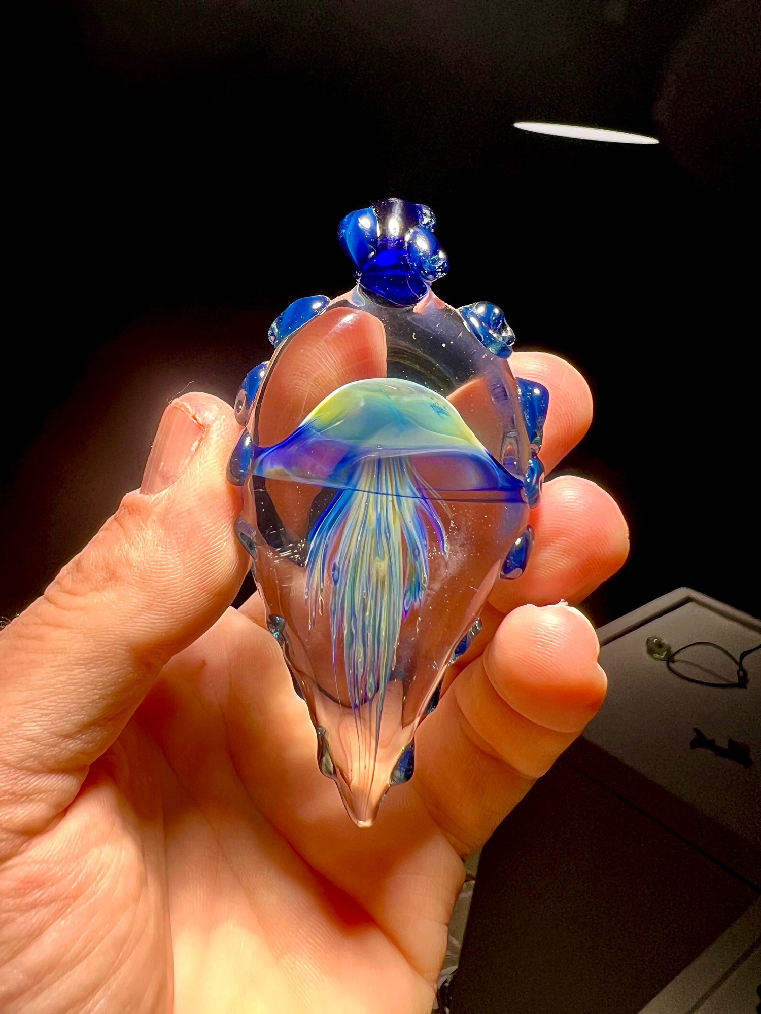 Image of Blue moon jellyfish pendant 