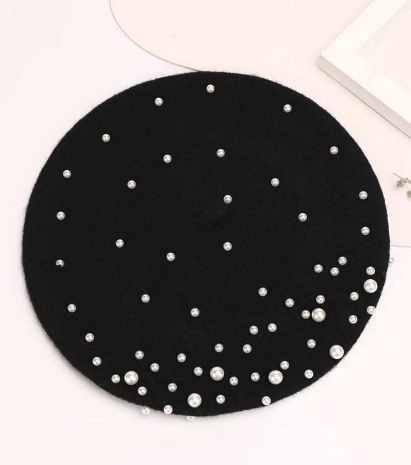 Image of “Pearl Beret Hat”