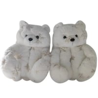 Image 1 of Snowflake Teddy Slippers 