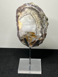 Image 8 of Purple Botryoidal Fluorite With Cubic Pyrite Display Specimen #2662