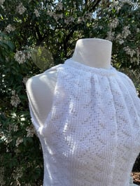 Image 3 of Vintage 1970’s White Knit Maxi Dress 