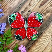 Image 1 of Butterfly Strawberry Suncatcher 