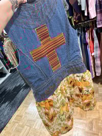 Image 1 of Denim Cross Sunflower Vest