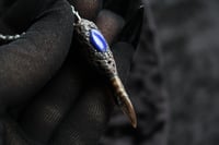 Image 9 of Dead Good Pheasant toe necklace with lapis lazuli stone