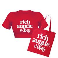 Rich Auntie Vibes Crop T-shirt & Tote Bag ❤️