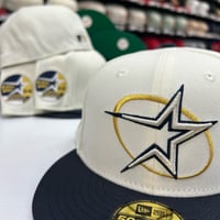 Image 1 of New Era 59Fifty Chrome Gold Navy