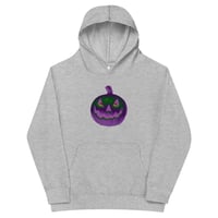 Image 4 of Youth Hoodie - Jack O Lantern Retro Purple Glow