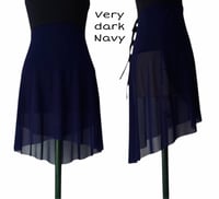 Image 11 of Mesh wrap skirt (solid colors)