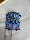 Ice Kirby Woven Embroidery Patch - 3.5 Inch, Iron On Back 