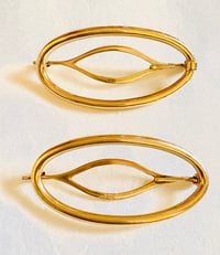 Image 1 of 14k PAIR GOLD HAIR CLIPS
