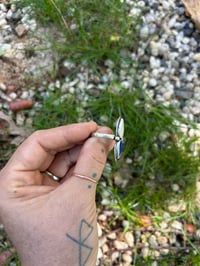 Image 4 of Rose quartz + lapis ring - size 9 