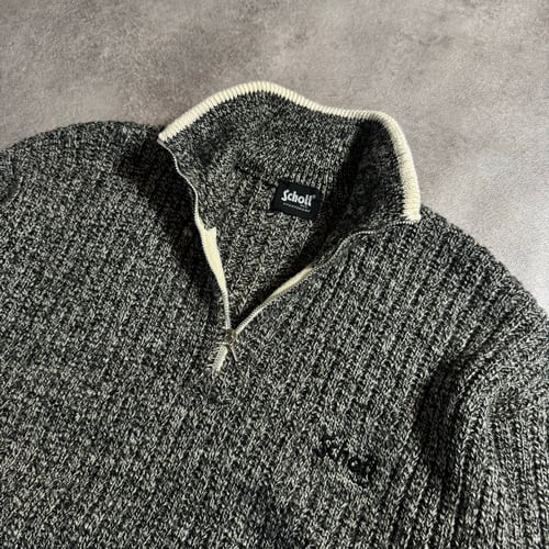 Image of 1990s Schott NYC 1/4 Zip Up, Size Medium