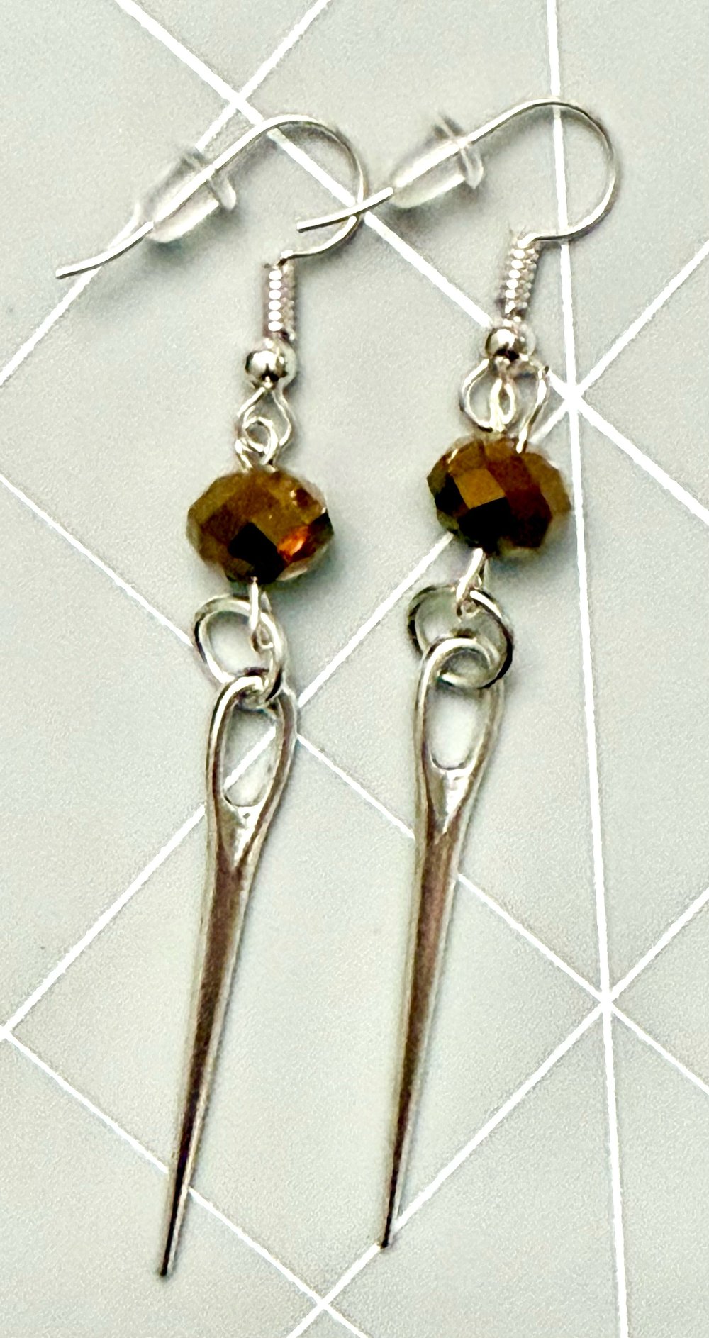 Image of Sewing Needle Earrings
